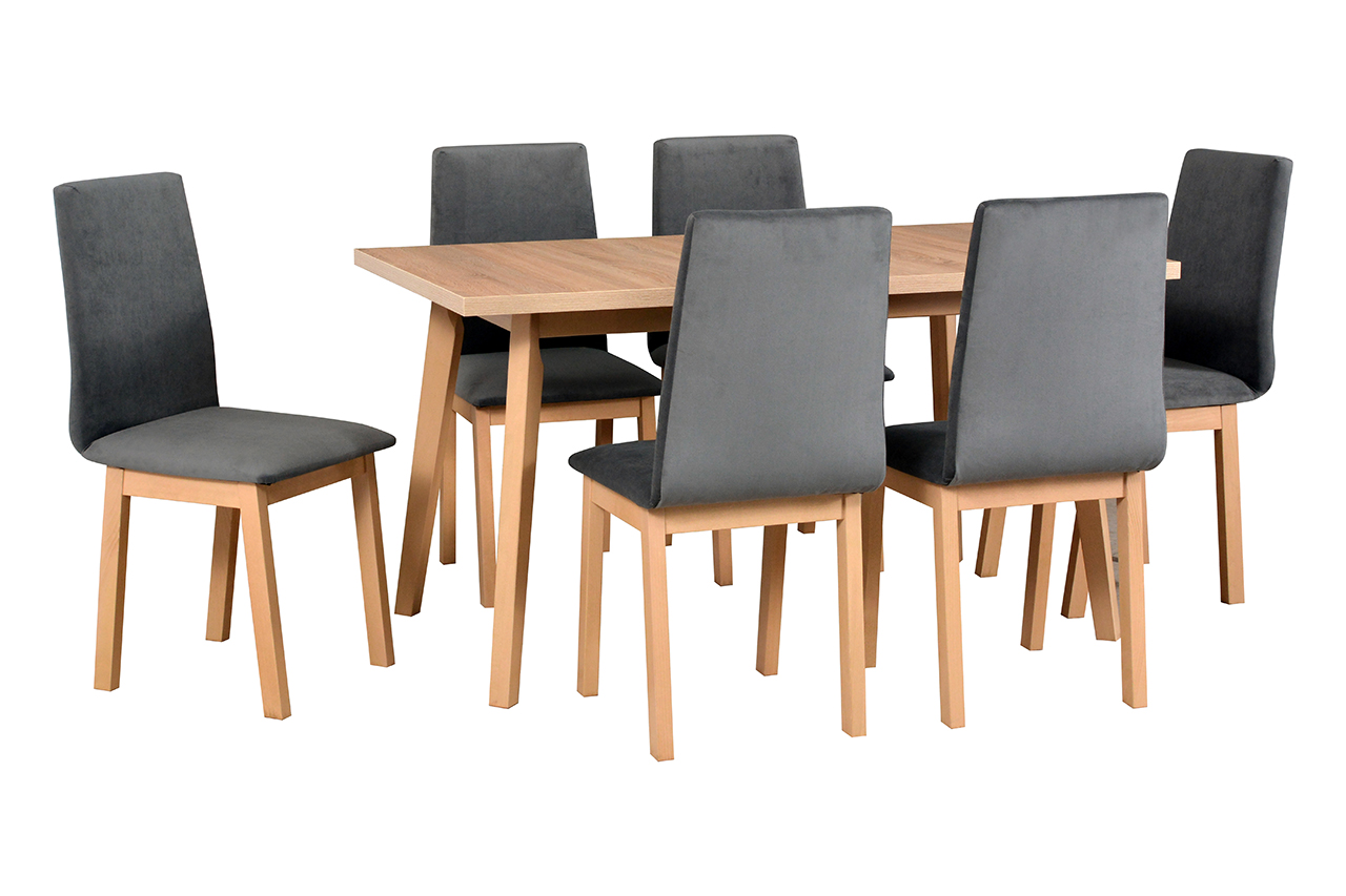 Stół OSLO 5 krzesła HUGO 5