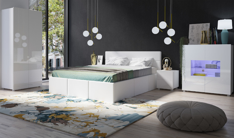 sypialnia calabria 13 bialy bialy polysk