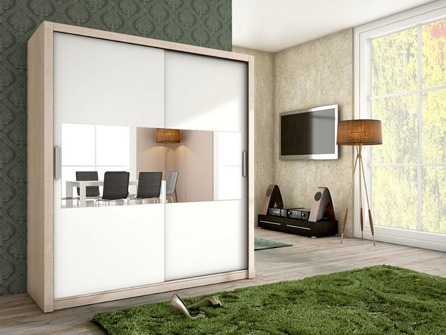 biała szafa Beta Sonoma Szafa Beta sonoma biały mat