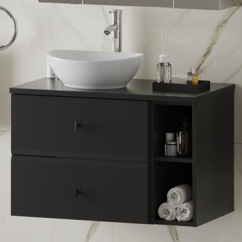 Regał łazienkowy wiszący TYP 2062 czarny mat