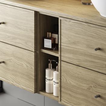 Regał łazienkowy wiszący TYP 2063 dąb olejowany