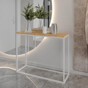 Konsola ARAMIS 80cm biały / dąb wotan
