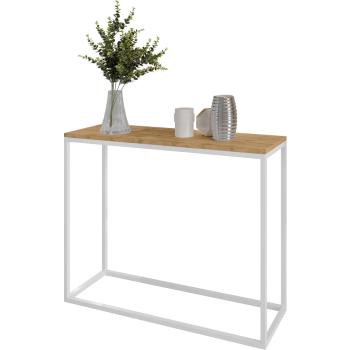 Konsola ARAMIS 80cm biały / dąb wotan