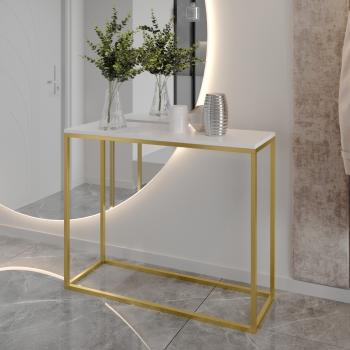 Konsola ARAMIS 100cm złoty / biały
