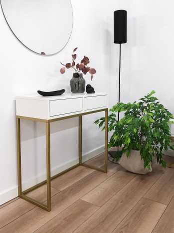 Toaletka ALICANTE 80cm złoty / biały