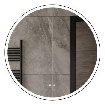 Lustro łazienkowe okrągłe ARIEL 60cm z oświetleniem LED antypara