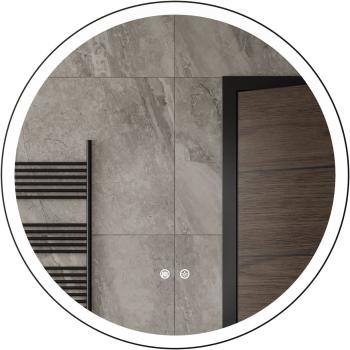 Lustro łazienkowe okrągłe ARIEL 80cm z oświetleniem LED antypara