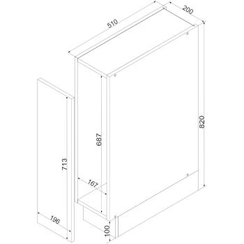 Wymiary: Szafka dolna CARGO D20 ELLEN 11