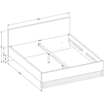 Łóżko 180x200 HELEN HL52 wymiary