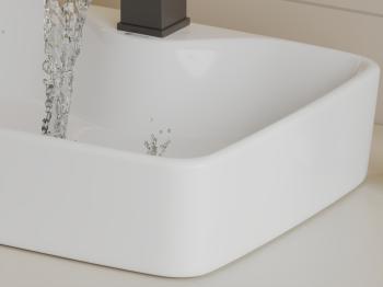 Umywalka nablatowa LANCE 48cm biały połysk do łazienki