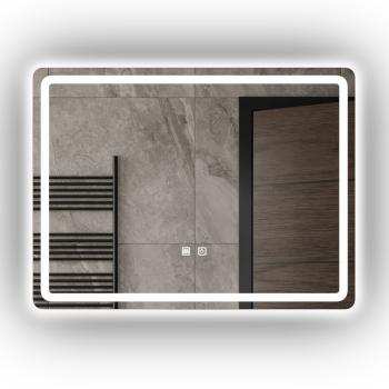 Lustro łazienkowe prostokątne VENTO 60x80cm z oświetleniem LED antypara