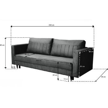 Wymiary: Sofa TENA