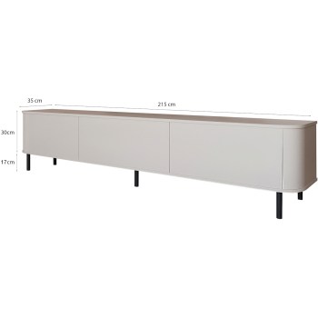 Wymiary: Komoda RTV AZELIO 215N kaszmir