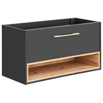 Szafka pod umywalkę HILTON 825 szary / dąb artisan WYPRZEDAŻ