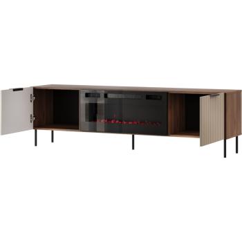Komoda RTV z kominkiem ATOS 06 EF orzech warmia / kaszmir