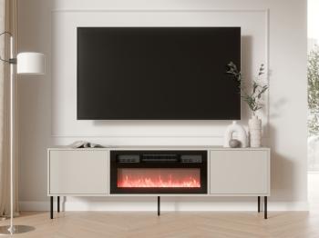 Komoda RTV z kominkiem ANDREA 180 EF 2D kaszmir