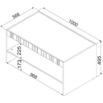 Wymiary: Ława ISOLA