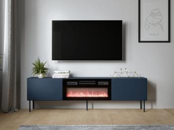 Komoda RTV z kominkiem VINCENT 200 EF indigo