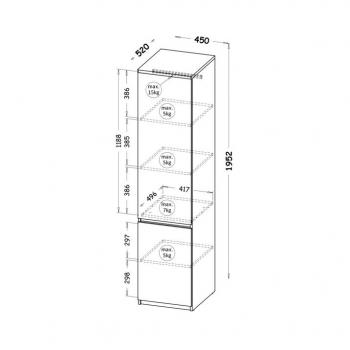 Wymiary: Szafa CARA 02