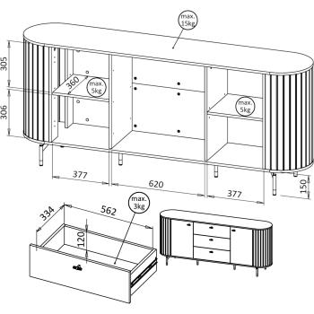 Wymiary: Komoda DANTE 04
