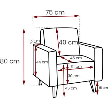 Wymiary: Fotel MAMONE