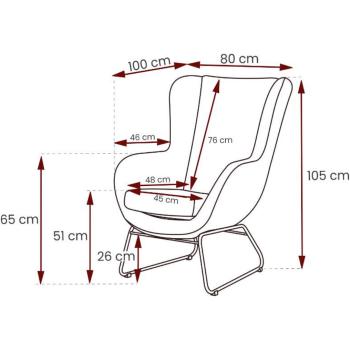 Wymiary: Fotel ATENA