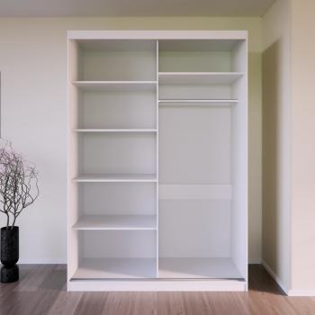 Szafa przesuwna z lustrem VALTURA 150cm biały mat