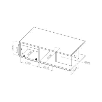 Wymiary: Stolik kawowy DENVI DV10