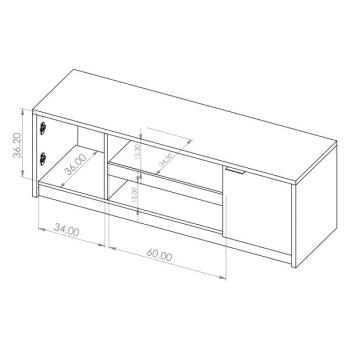 Wymiary: Komoda RTV DENVI DV08