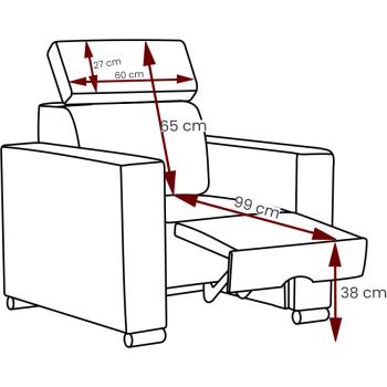 Wymiary: Fotel PASARO