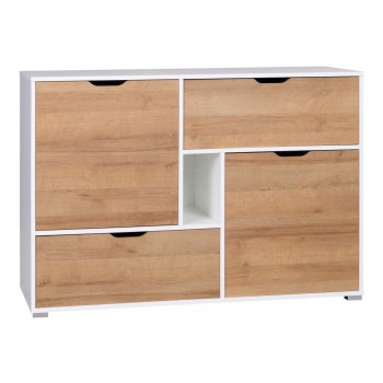 Komoda IGA IW02 biały / dąb złoty