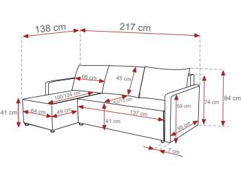 Wymiary: Narożnik MARLY