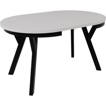 Stół rozkładany okrągły HAX 90-190cm biały mat