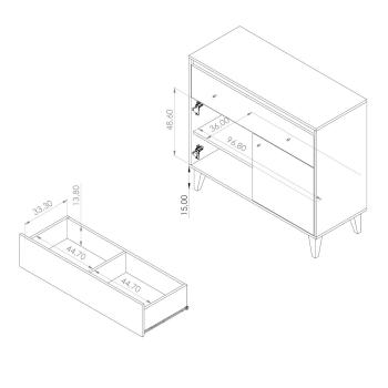 Wymiary: Komoda VIEDO BJ05