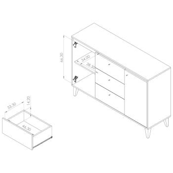 Wymiary: Komoda VIEDO BJ04