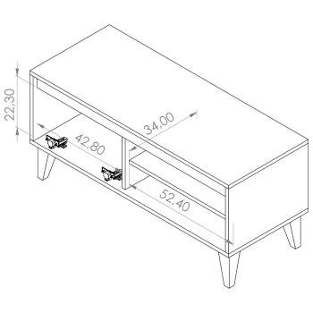 Wymiary: Komoda RTV VIEDO BJ07