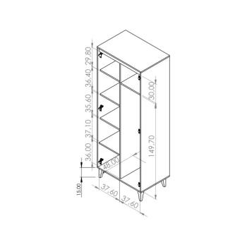Wymiary: Szafa VIEDO BJ01 