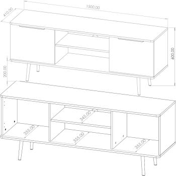 Wymiary: Komoda RTV PIMETTI 04