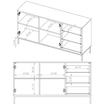 Wymiary: Komoda PAULA PL01