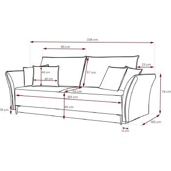 Wymiary: Sofa BERGI