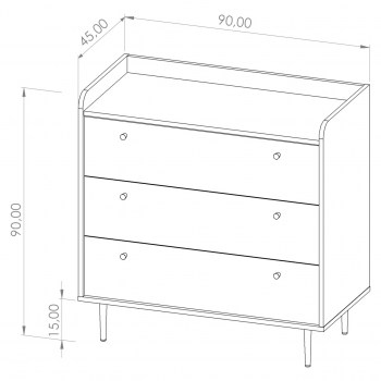 Wymiary: Komoda VASINA VS02