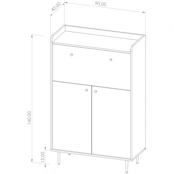 Wymiary: Komoda VASINA VS03
