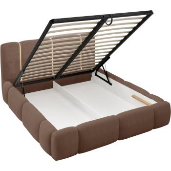 Łóżko tapicerowane z oświetleniem LED LEVAN lambi 04