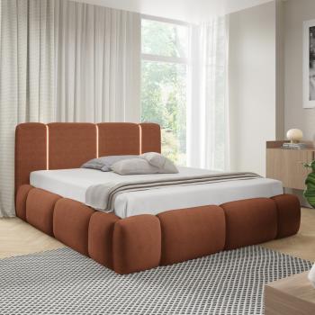 Łóżko tapicerowane z oświetleniem LED LEVAN lambi 14