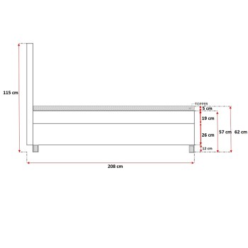 Łóżko kontynentalne JULIA 120x200 fresh 37