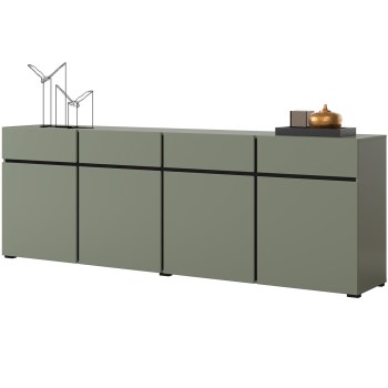 Komoda CROSI 25 zielony / czarny