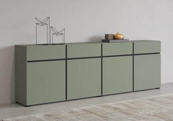 Komoda CROSI 25 zielony / czarny