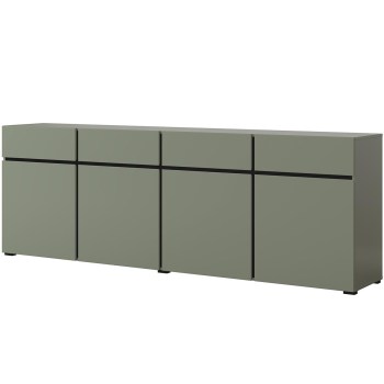 Komoda CROSI 25 zielony / czarny