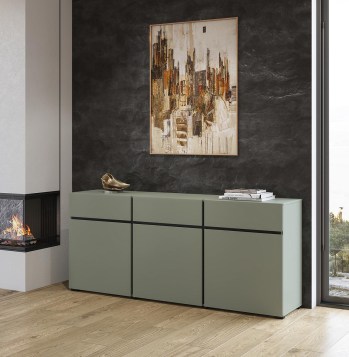 Komoda CROSI 43 zielony / czarny