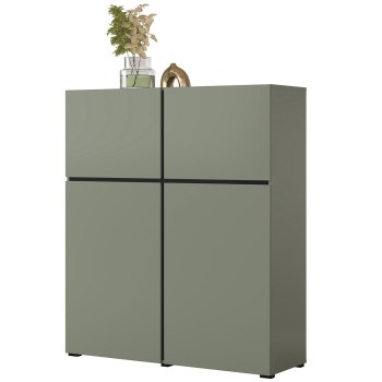 Komoda CROSI 76 zielony / czarny